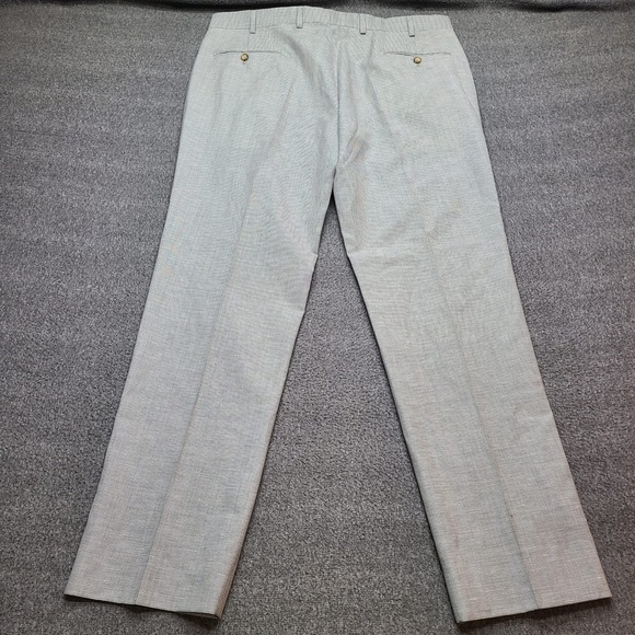 Brooks Brothers Regent Fit Mens Plaid Dress Pants Wool Blend Gray Size 40x32 - Picture 7 of 9